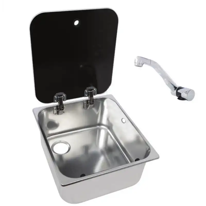 Navy Load Cam Kapaklı Musluklu Evye