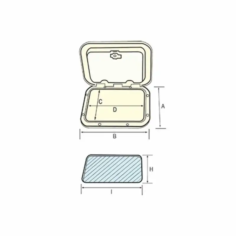 Nuova Rade Dikdörtgen Plastik Hatch 27x45cm