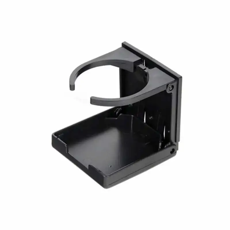 Plastik Katlanır Bardaklık, Ayarlanabilir - Siyah