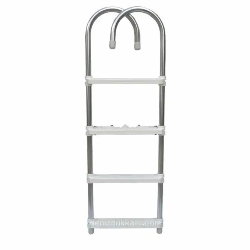 Portatif Katlanabilir Alüminyum Tekne Merdiveni Basamak:3,Boy:84cm