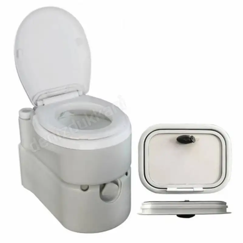 Porvaletti Kasetli Karavan Tuvalet 24L + Servis Kapağı