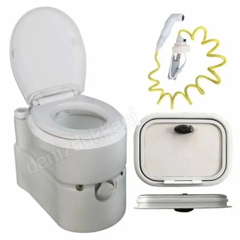 Porvaletti Lüks Kasetli Karavan Tuvalet 22L + Servis Kapağı