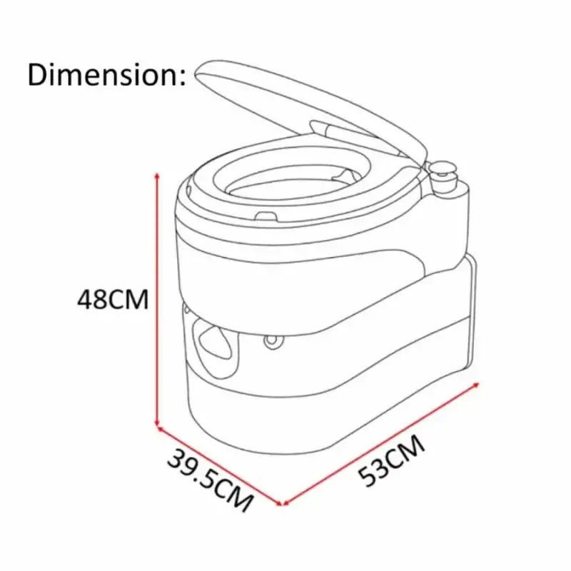 Porvaletti Lüx Kasetli Karavan Tuvaleti 22L Pis Su Tankı / Taharet Musluklu