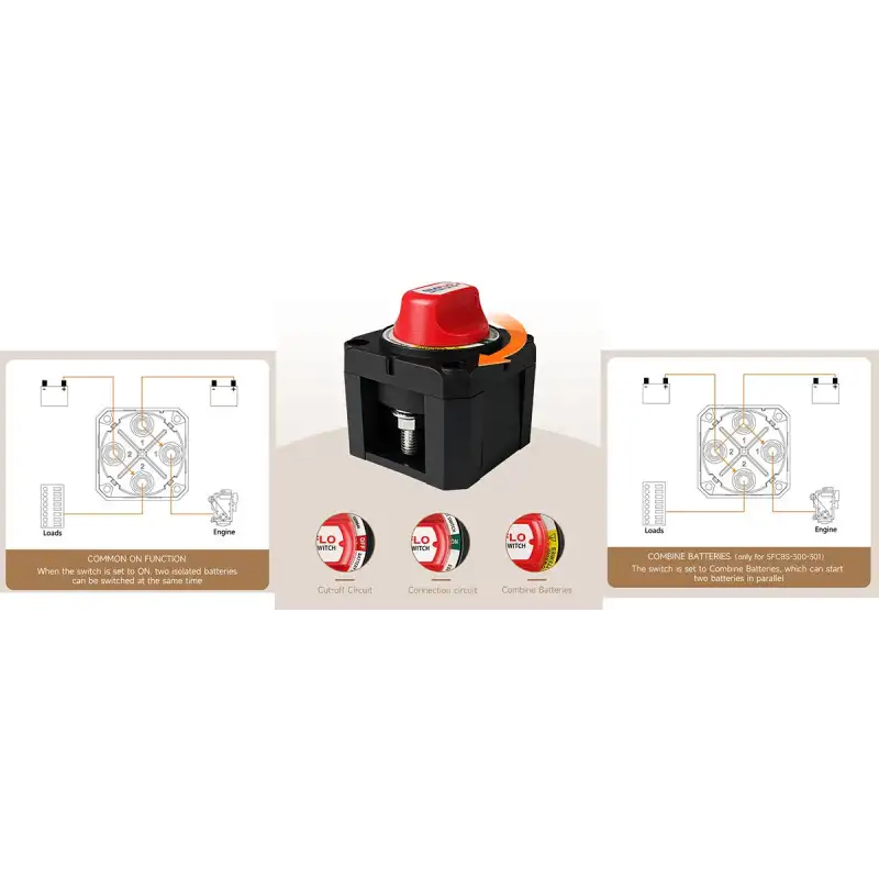 Seaflo Akü Şalteri 12-24V Çift Devreli 300 Amp