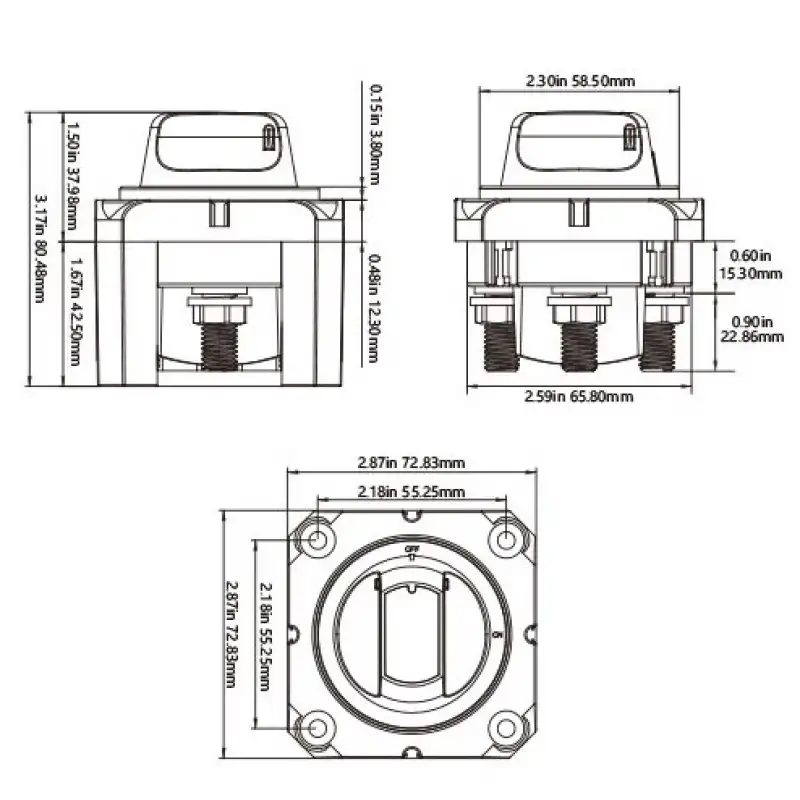 Seaflo Akü Şalteri 12-24V Çift Devreli 300 Amp