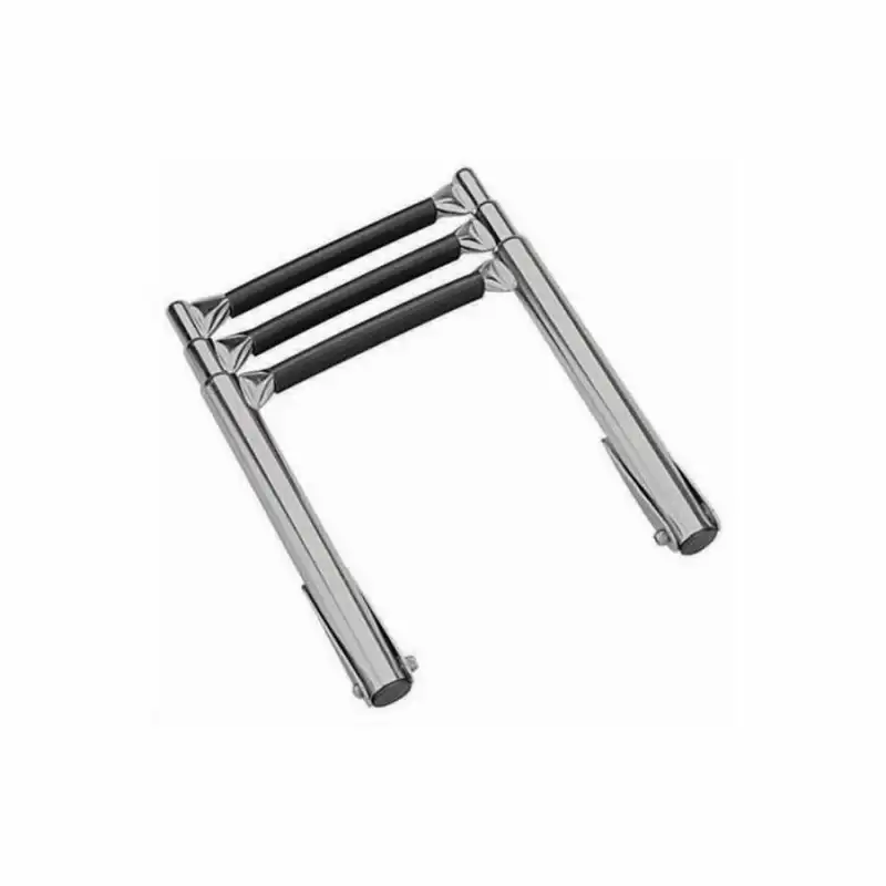Teleskopik Krom Tekne Merdiveni 4 Basamaklı, Boy 110cm