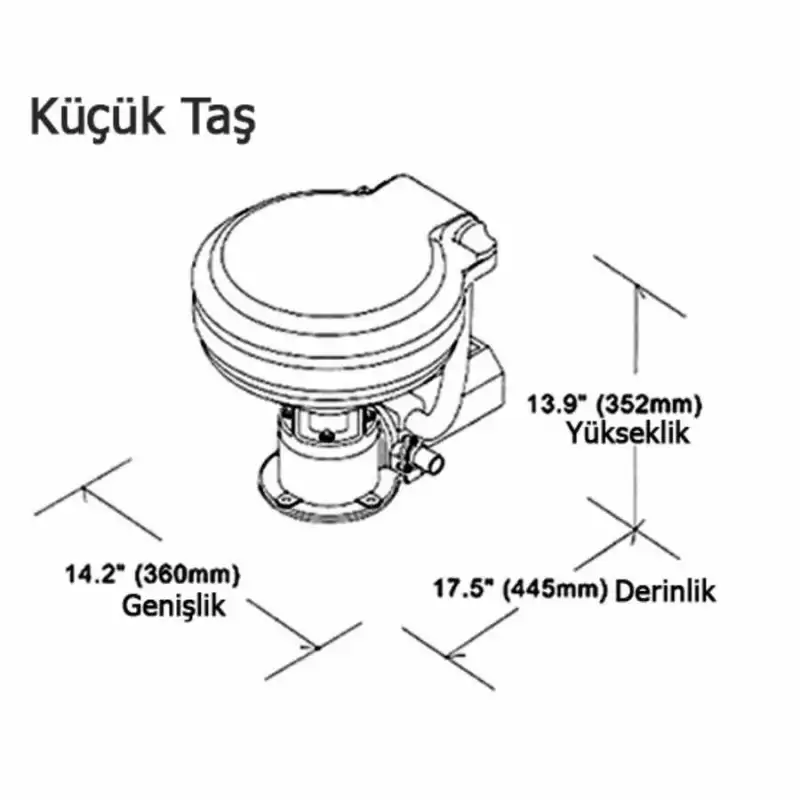 Tmc Elektrikli Marin Tuvalet Ebat:Küçük Taş,Voltaj:12V