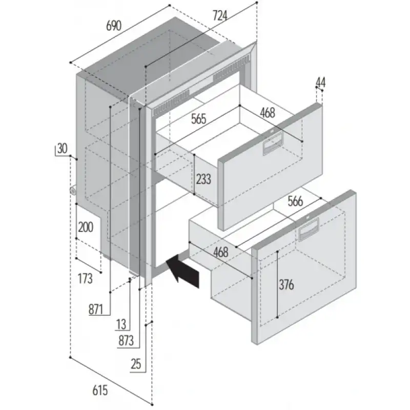 Vitrifrigo Derin Dondurucu Model DW210 DTX