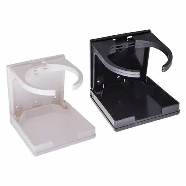 Plastik Katlanır Bardaklık, Ayarlanabilir - Beyaz