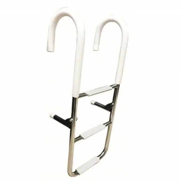 Portatif Krom Tekne Merdiveni 4 Basamak, Boy 110cm