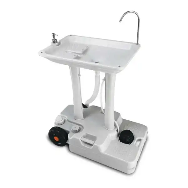 Porvaletti Tekerlekli Portatif Lavabo, 30L Temiz Su Tanklı