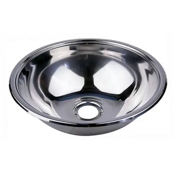 Tekne - Karavan için Krom Evye Lavabo, Ø 26cm, Derinlik: 9cm
