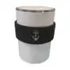 CaptainRA Beyaz Çöp Kovası Siyah