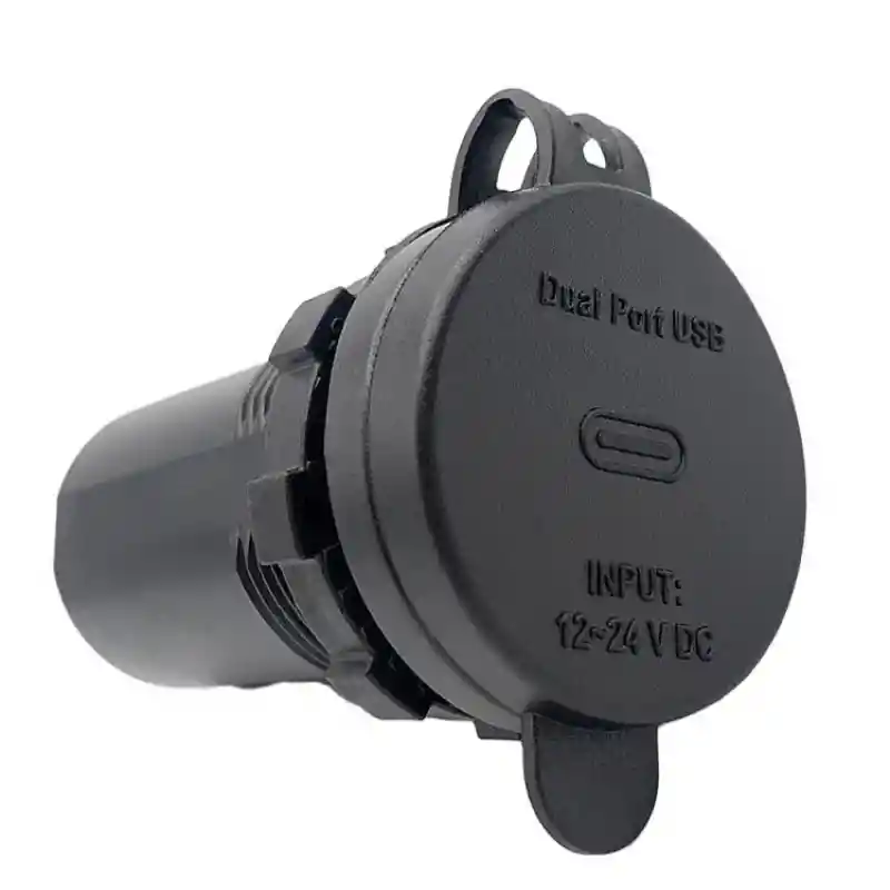 USB + Type-c + Voltmetre 12-24V Şarj Soketi