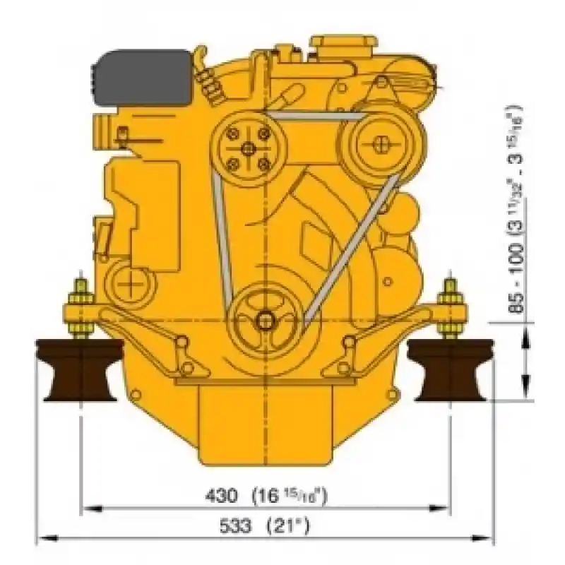 Vetus Diesel Deniz Motoru, 27 HP (20 kW)