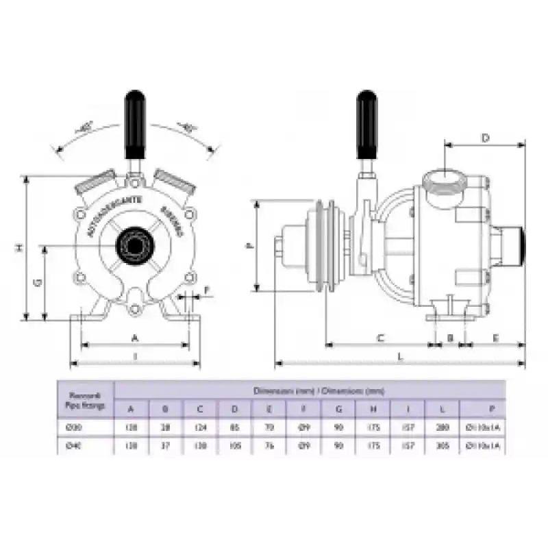 Motor V Kayışı Tahrikli, Debriyajlı Bronz Su Pompaları