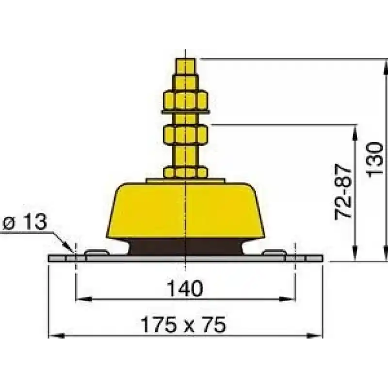 Vetus Esnek Motor Takozu, Tip Hy