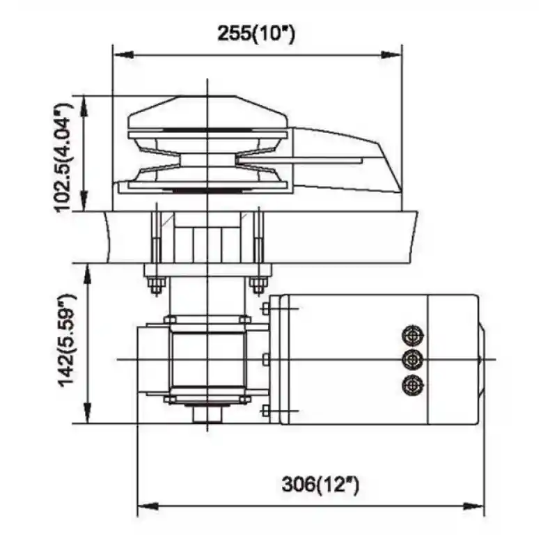 BADA C1512 Irgat 12V 1500W 8mm Tekne Vinç Motoru