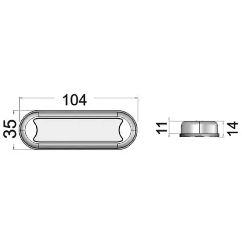 BİMİNİ LAMBASI LEDLİ , 12-24V, IP67, YÜZEYE MONTAJ