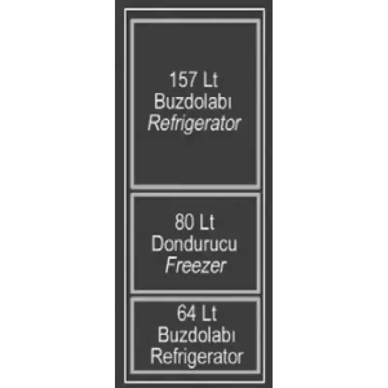 Buzdolabı/dondurucu. Model Dw360
