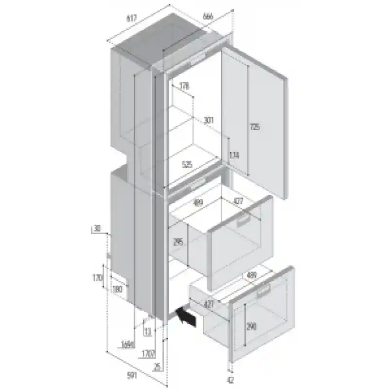 Buzdolabı/dondurucu. Model Dw360 Ocx2