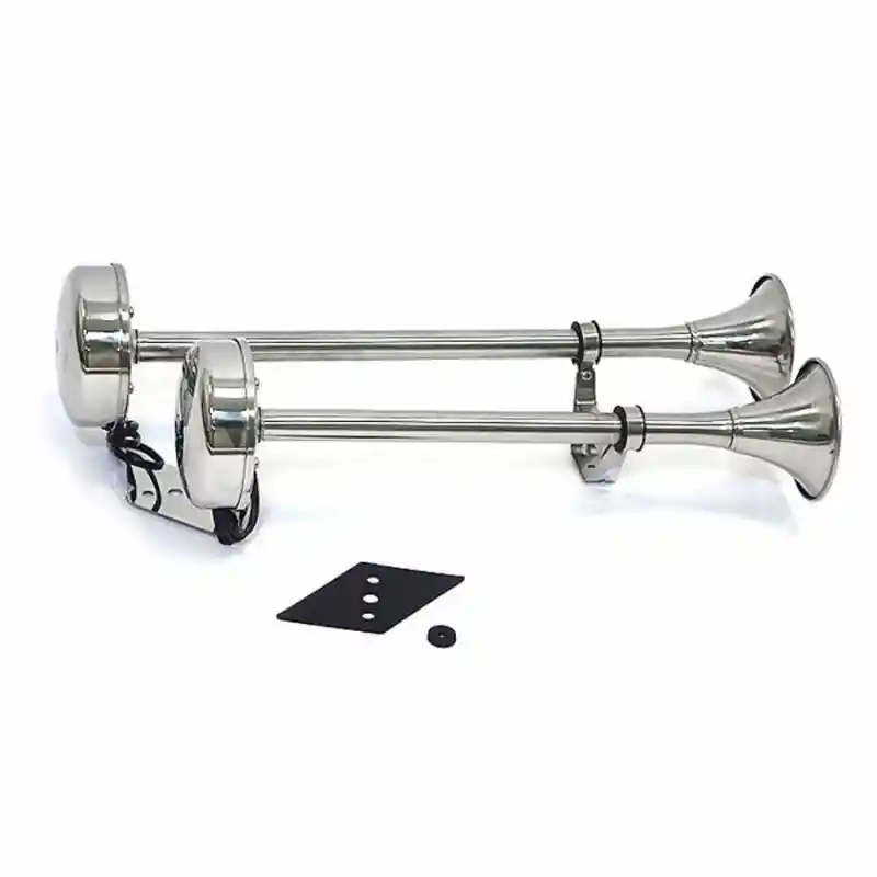 Krom Trompet Korna Çiftli / 12V
