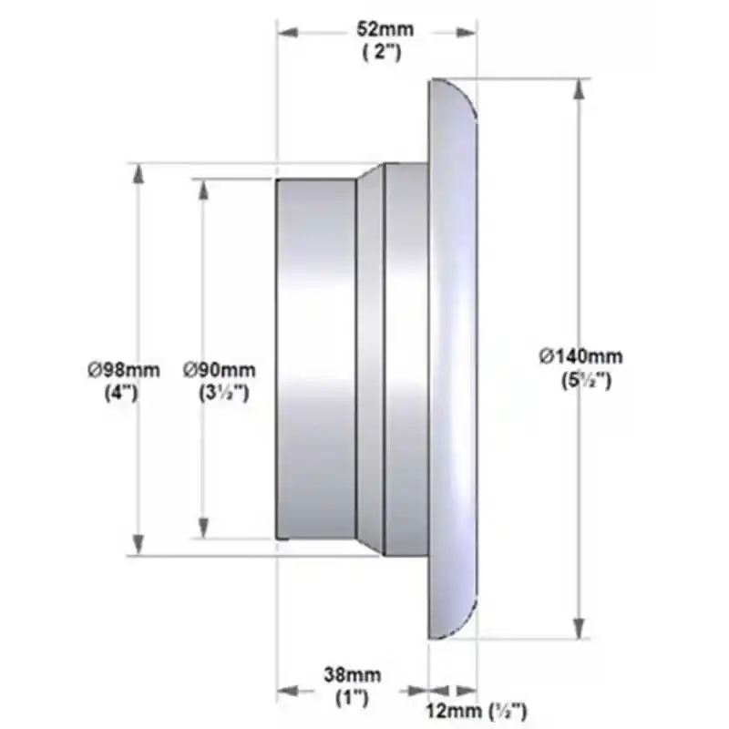 Oceanair vent - light 12V KROM