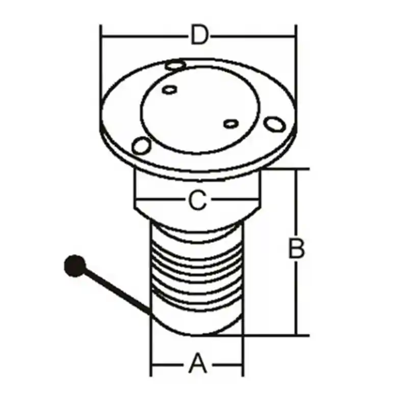 Paslanmaz Çelik Benzin Dolum ağızı 50mm