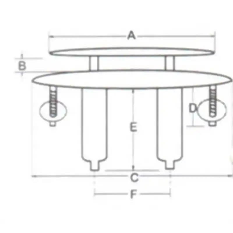 Paslanmaz Çelik Koç boynuzu 150 mm Gömme
