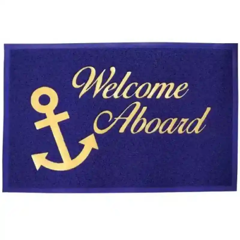 WelcomeMat,Destek Yüzlü,Pvc Mavi 40 X 90Cm