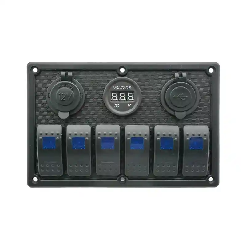 Lalizas 70429 Rocker Switch Panel LED 12v/24v (6 Rockers)
