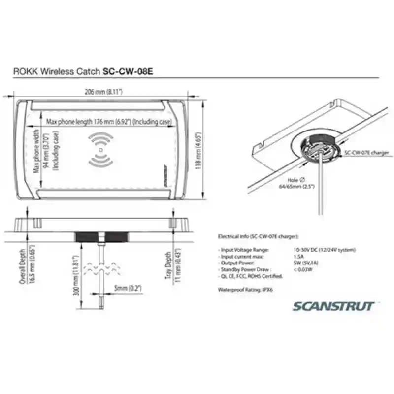 Rokk Wireless SC-CW-08FKablosuz Şarj Matı
