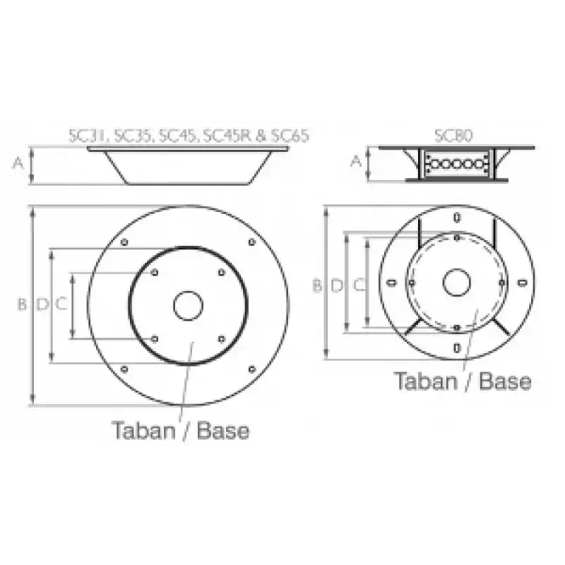 Satcom anten destek braketi sc65