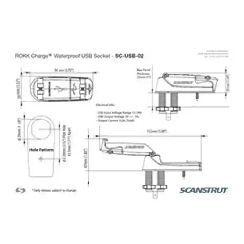 Scanstrut Rokk Çiftli Usb Soketi