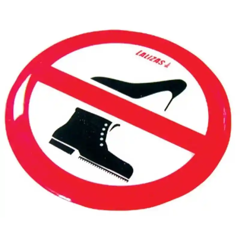Silikon Etiket 80mm No Shoes