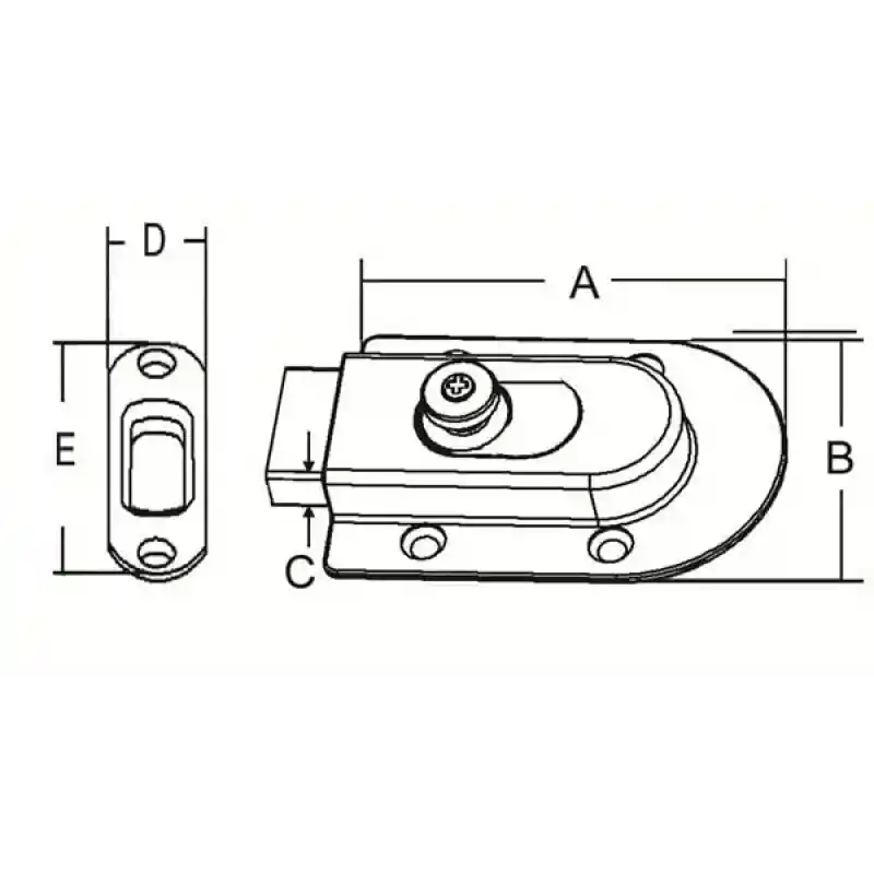 Sürgü Kilit Gömme Karşılık 100mm