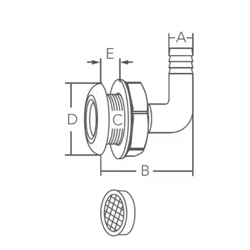 Tank havalandırma 90°