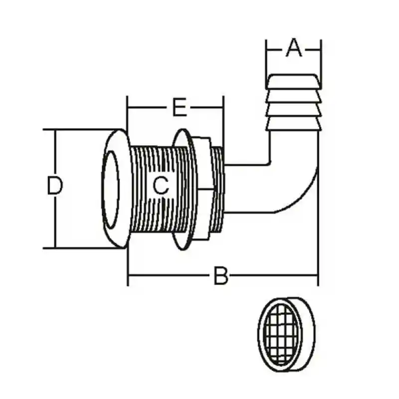 Tank havalandırma 90 DERECE 33MM