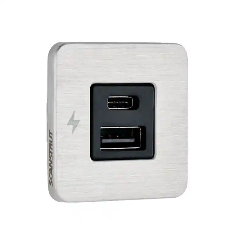 TILE-USB-A/USB-C ŞARJ SOKETİ, PASL. ÇERÇEVE