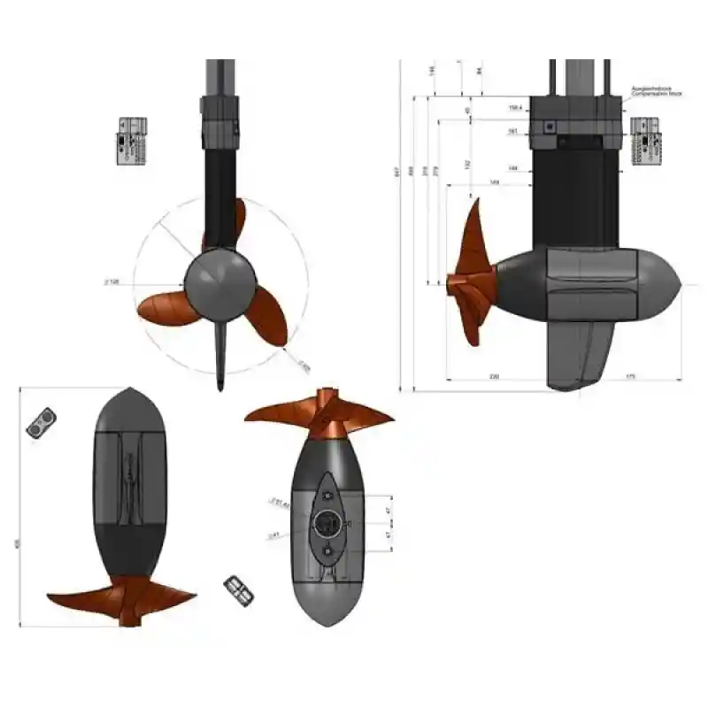 Torqeedo Pod Drive Cruise 3.0 FP 24V DC