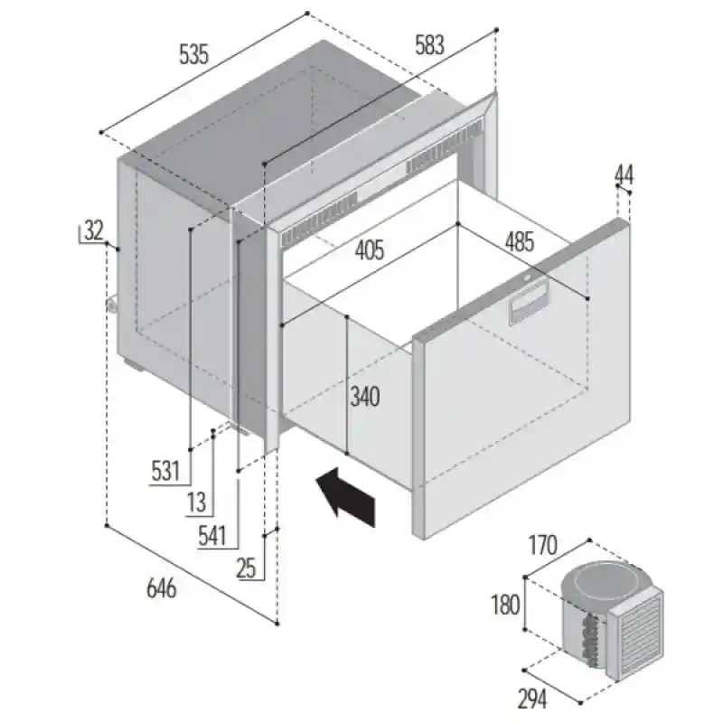 Vitrifrigo Buzdolabı DW100 OCX2 RFX