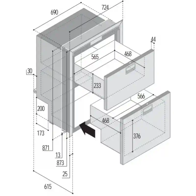 Vitrifrigo Buzdolabı-dw210 OCX2 RFX