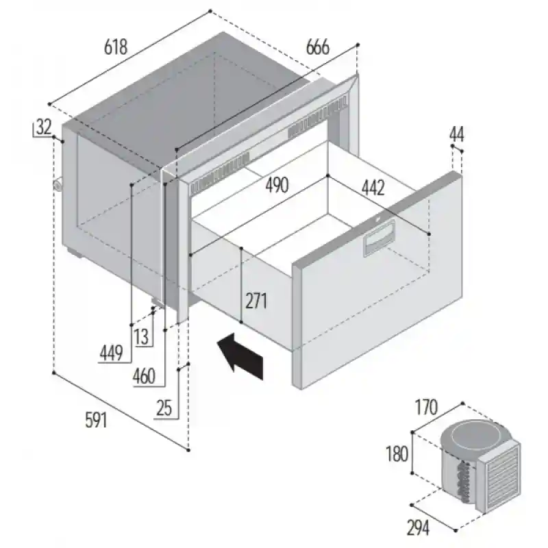 Vitrifrigo Buzdolabı. DW70 OCX2 RFX