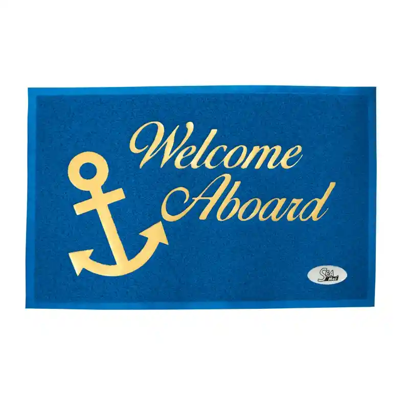 WelcomeMat,Destek Yüzlü,Pvc Mavi 40 X 90Cm