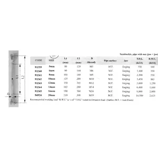 Lalizas 91261 AISI 316 Paslanmaz Çelik Vida Pimli Bow (U Kilit / Mapalı) Şakıl 10 mm