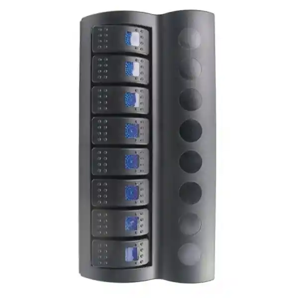 BFY Marin Otomatik Sigortalı Switch Panel, 8 Anahtar, Mavi