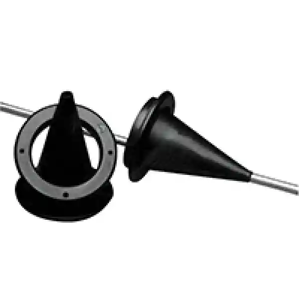 Kablo Körüğü/Plastik Embedded Ring, Ø 89mm, Cut-Out Ø 59mm, Siyah