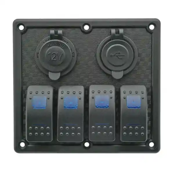 Lalizas 70428 Rocker Switch Panel LED 12v/24v (4 Rockers)