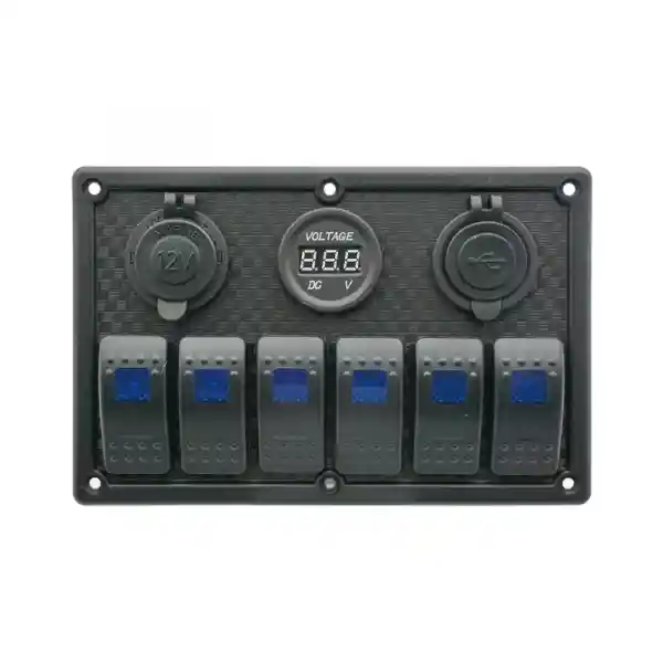 Lalizas 70429 Rocker Switch Panel LED 12v/24v (6 Rockers)