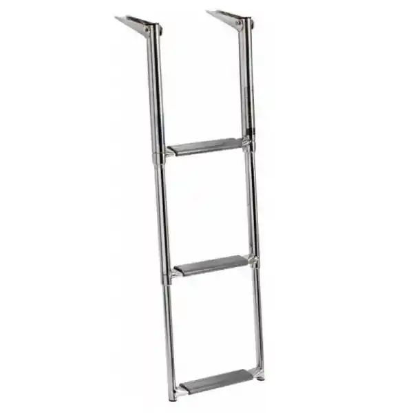 Teleskopik Krom Tekne Merdiveni 4 Basamak 110cm